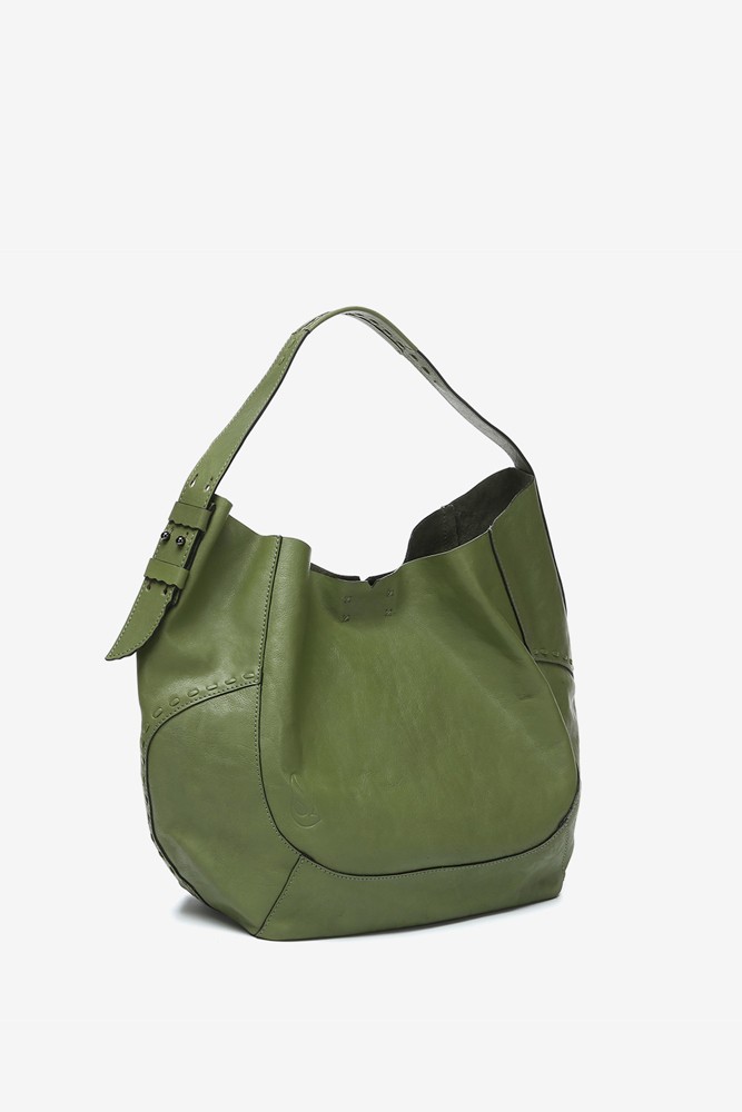 Abbacino Bolso de hombro en piel verde