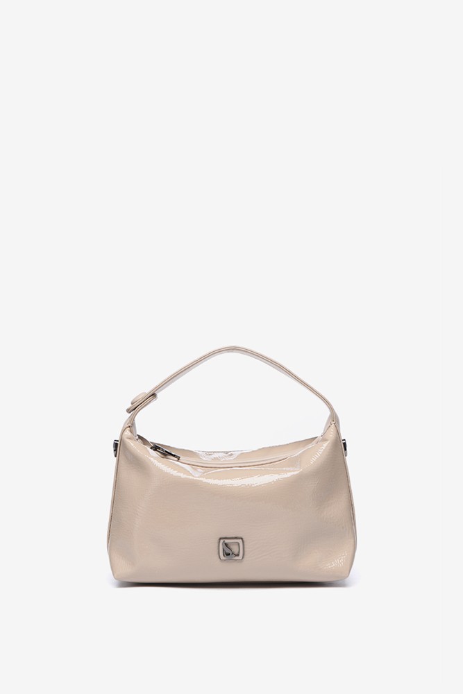Abbacino Bolso De Hombro Pequeño En Charol Beige