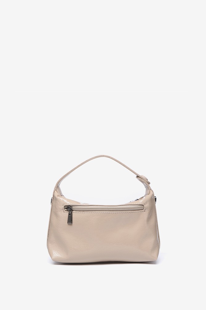 Abbacino Bolso De Hombro Pequeño En Charol Beige