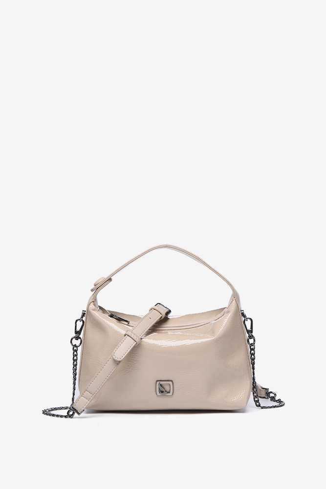 Abbacino Bolso De Hombro Pequeño En Charol Beige