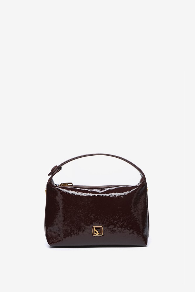 Abbacino Bolso De Hombro Pequeño En Charol Burdeos