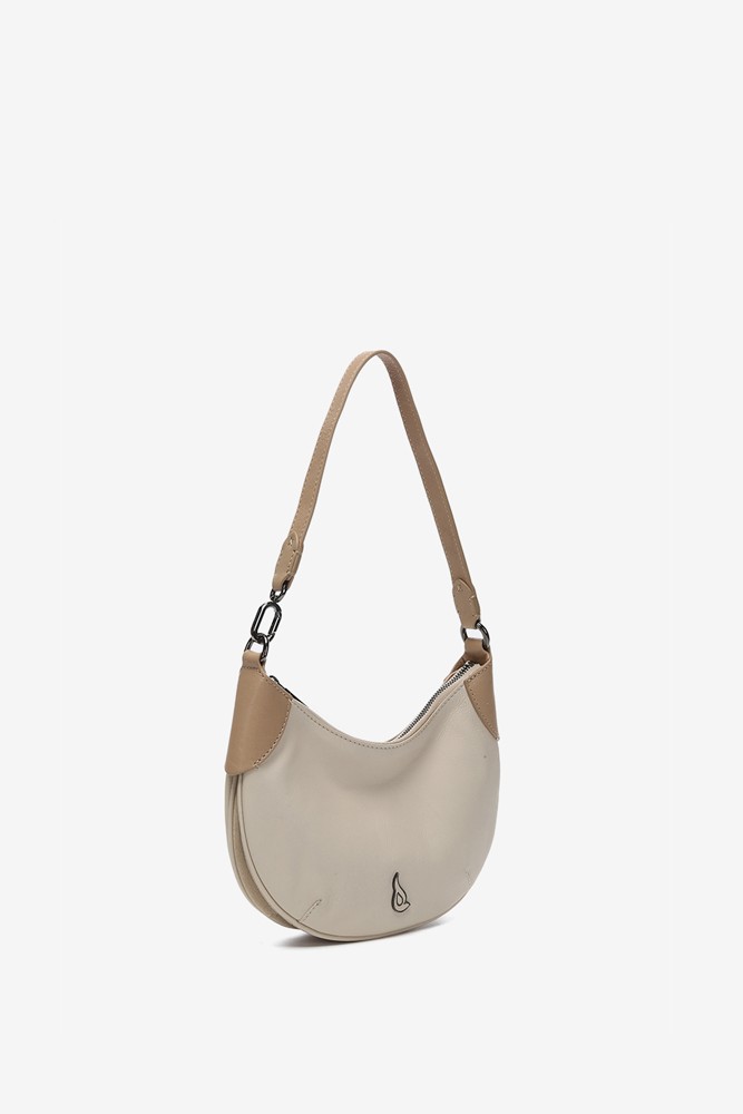 Abbacino Bolso de hombro pequeño en piel beige