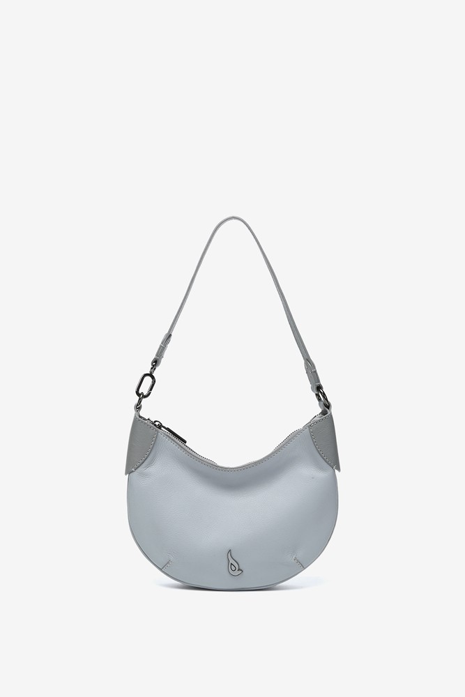 Abbacino Bolso De Hombro Pequeño En Piel Gris