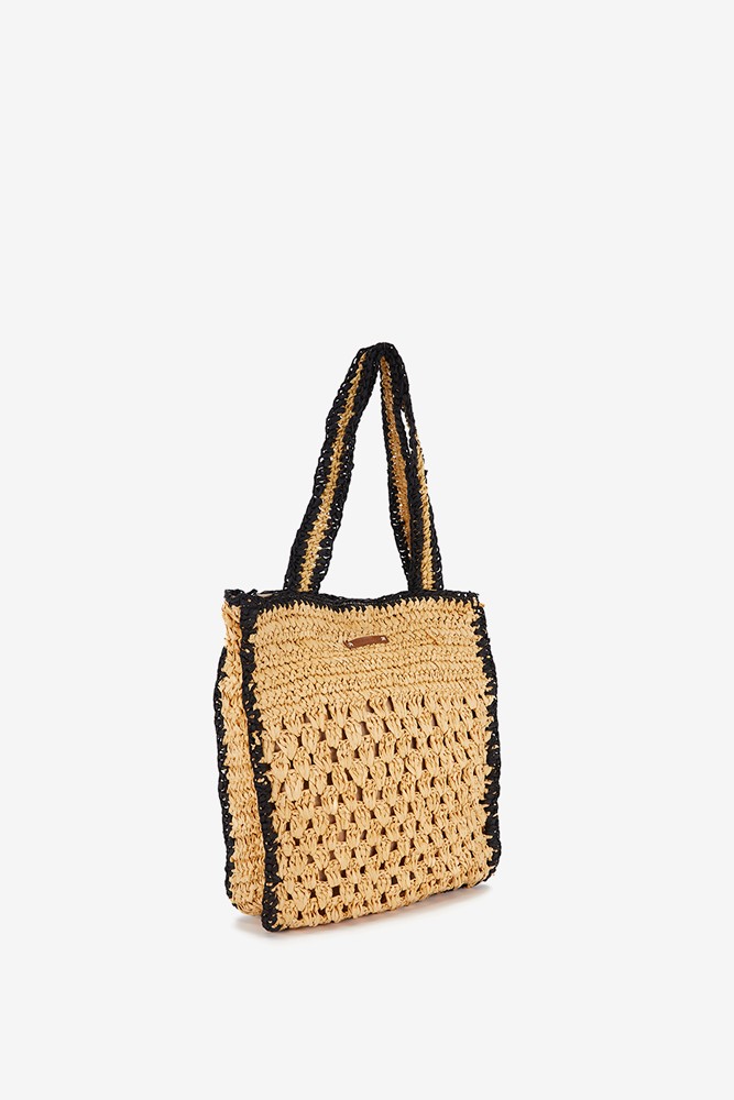 Abbacino Bolso de hombro trenzado en beige