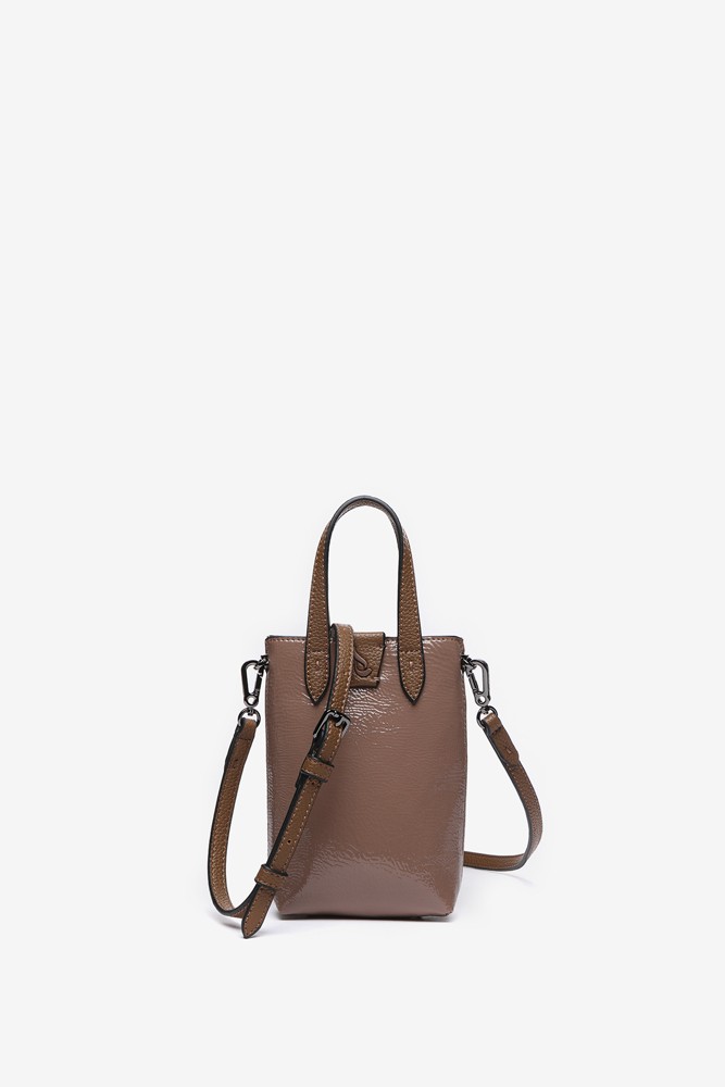 Abbacino Bolso De Mano De Charol En Taupe