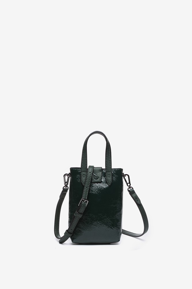 Abbacino Bolso De Mano De Charol En Verde