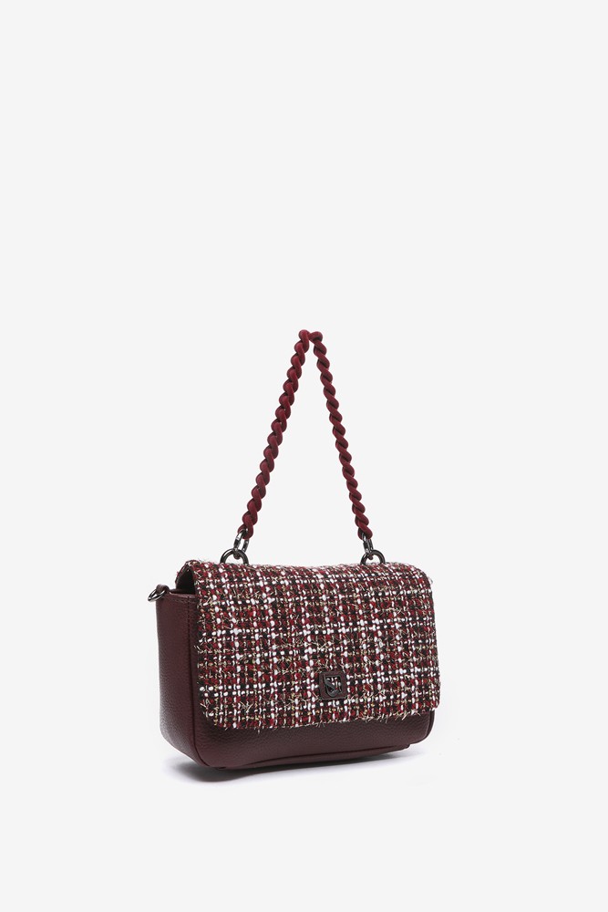 Abbacino Bolso De Mano De Fiesta En Tweed Burdeos