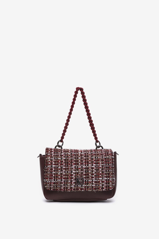 Abbacino Bolso De Mano De Fiesta En Tweed Burdeos