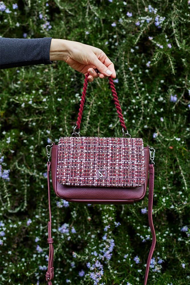 Abbacino Bolso De Mano De Fiesta En Tweed Burdeos