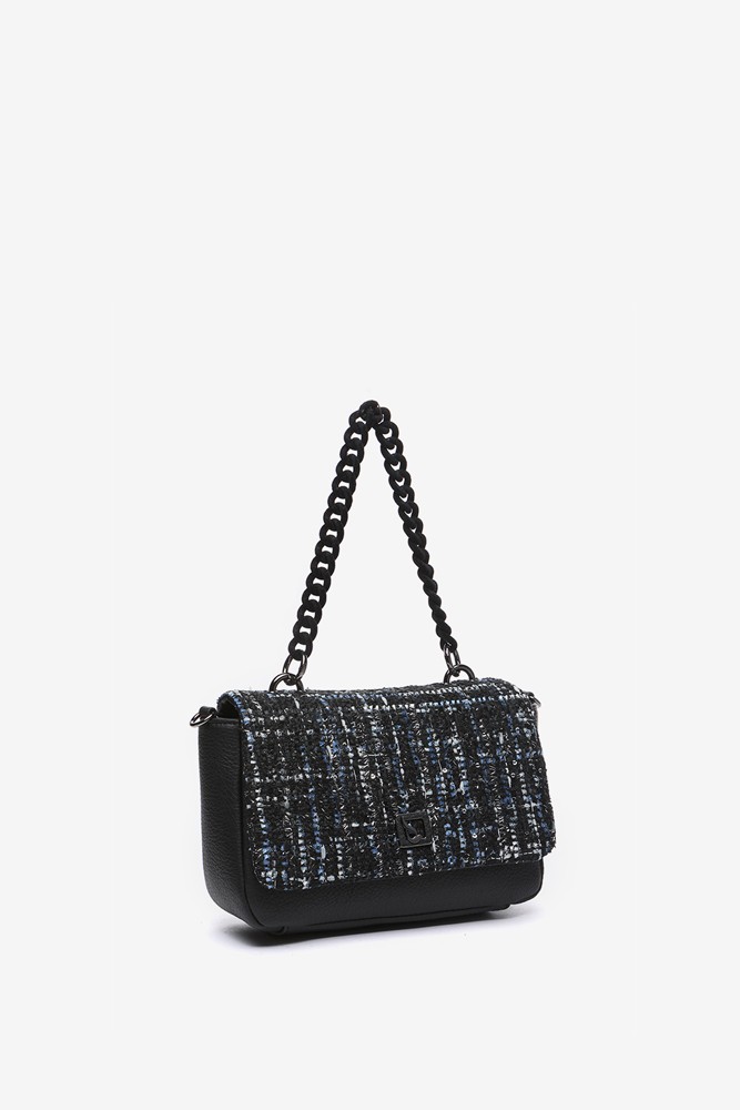 Abbacino Bolso De Mano De Fiesta En Tweed Negro