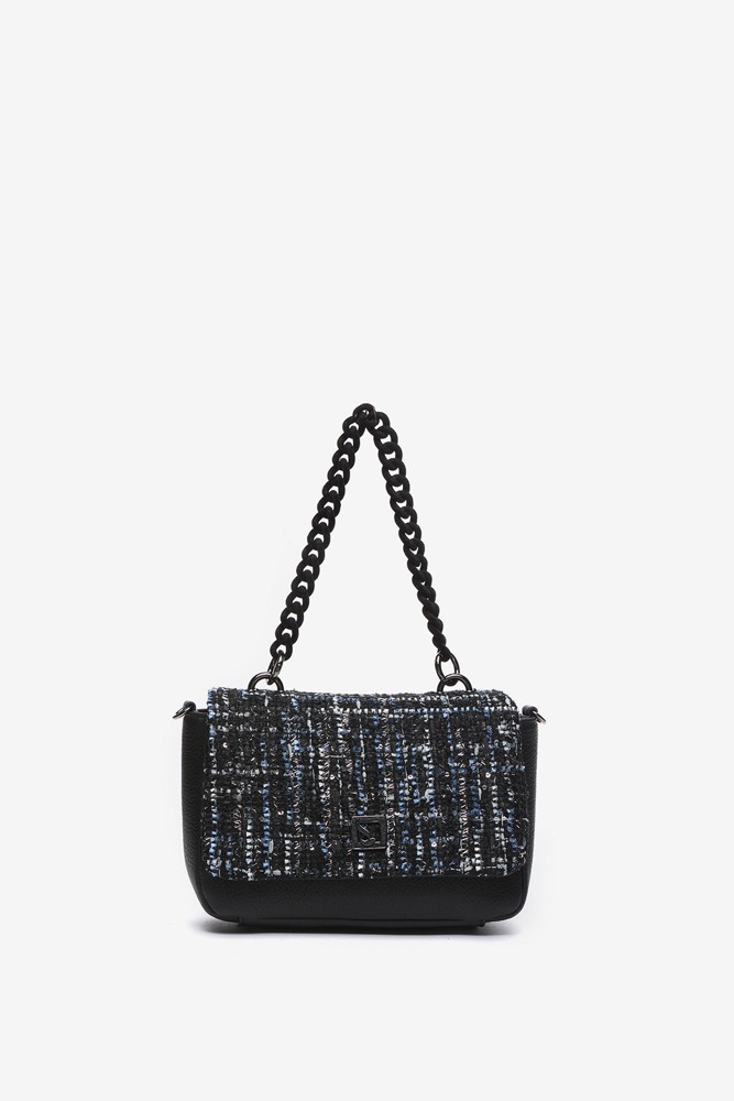 Abbacino Bolso De Mano De Fiesta En Tweed Negro