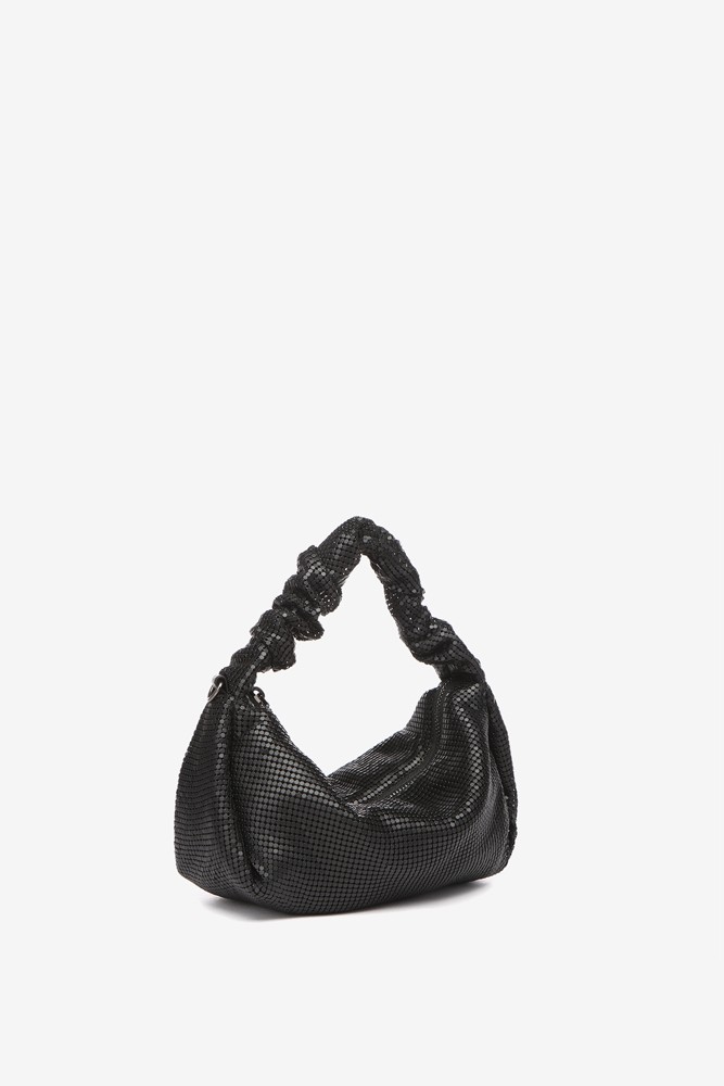 Abbacino Bolso de mano de malla metálica en negro