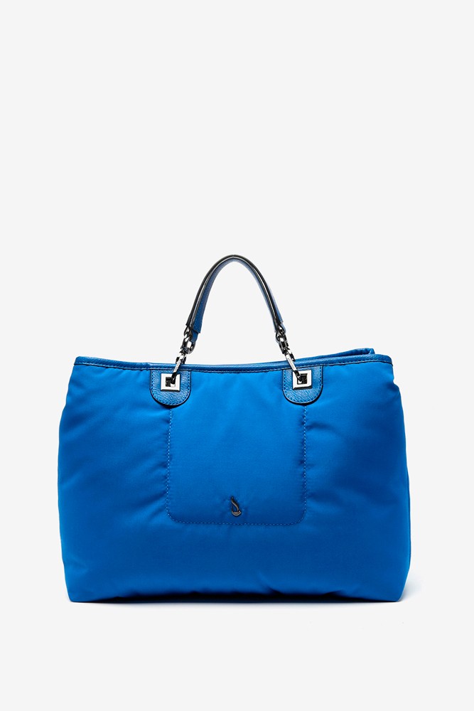 Abbacino Bolso De Mano Grande De Nylon En Azul