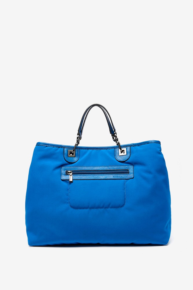 Abbacino Bolso De Mano Grande De Nylon En Azul