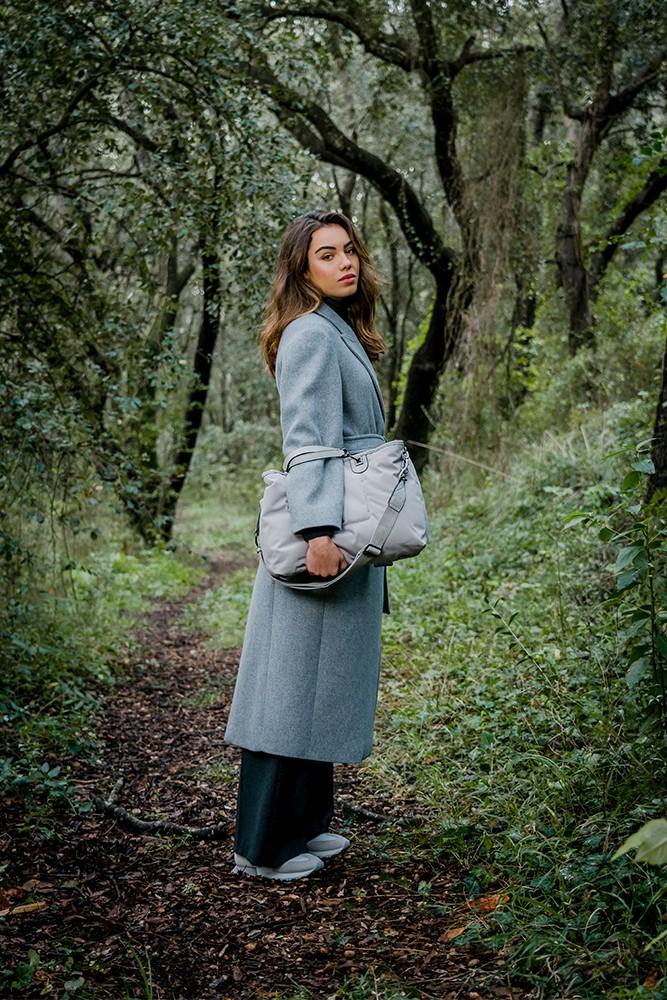 Abbacino Bolso De Mano Grande De Nylon En Beige