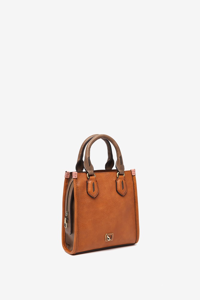 Abbacino Bolso De Mano Pequeño En Cognac