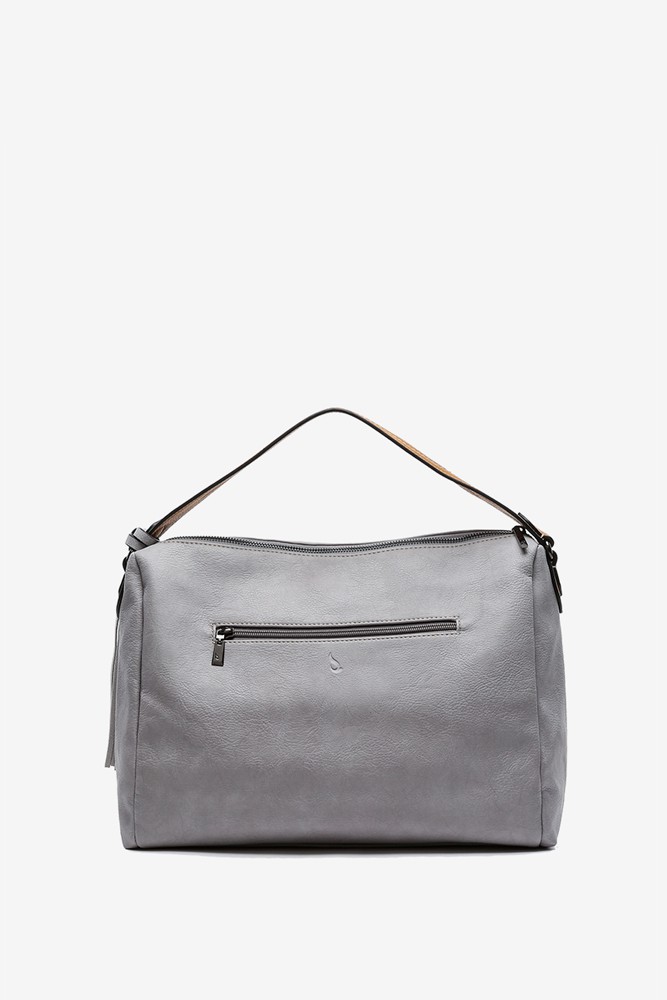 Abbacino Bolso Hobo De Mujer Con Borla En Gris