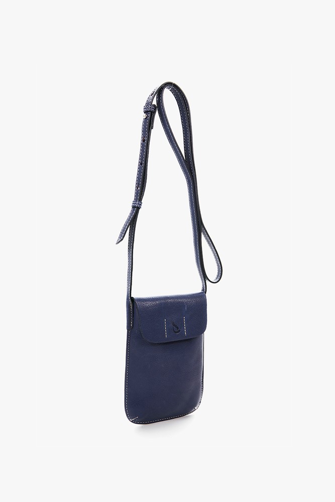 Abbacino Bolso para el móvil de mujer en piel azul