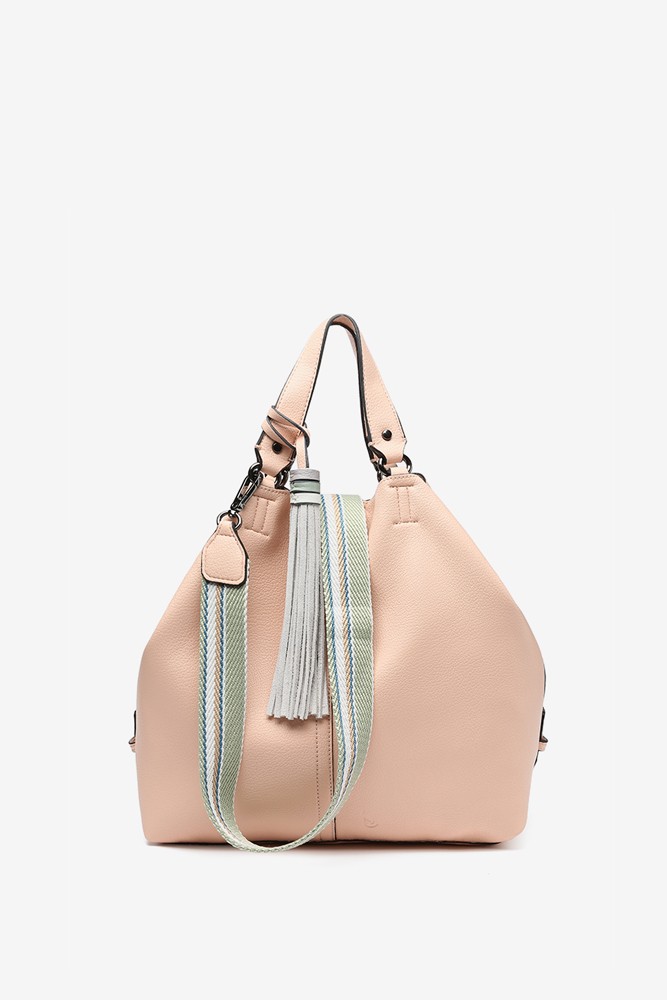 Abbacino Bolso Shopper De Mujer Con Borla En Rosa