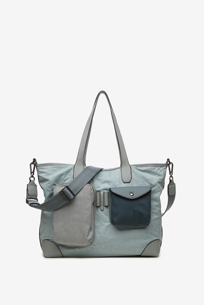 Abbacino Bolso Shopper De Mujer En Nylon Azul
