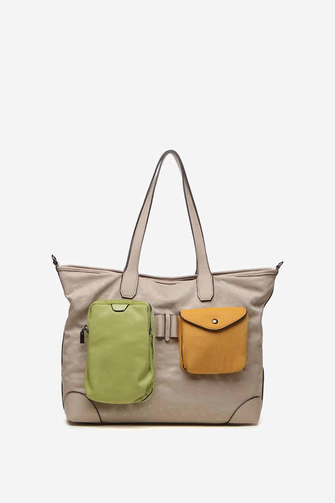 Abbacino Bolso Shopper De Mujer En Nylon Camel