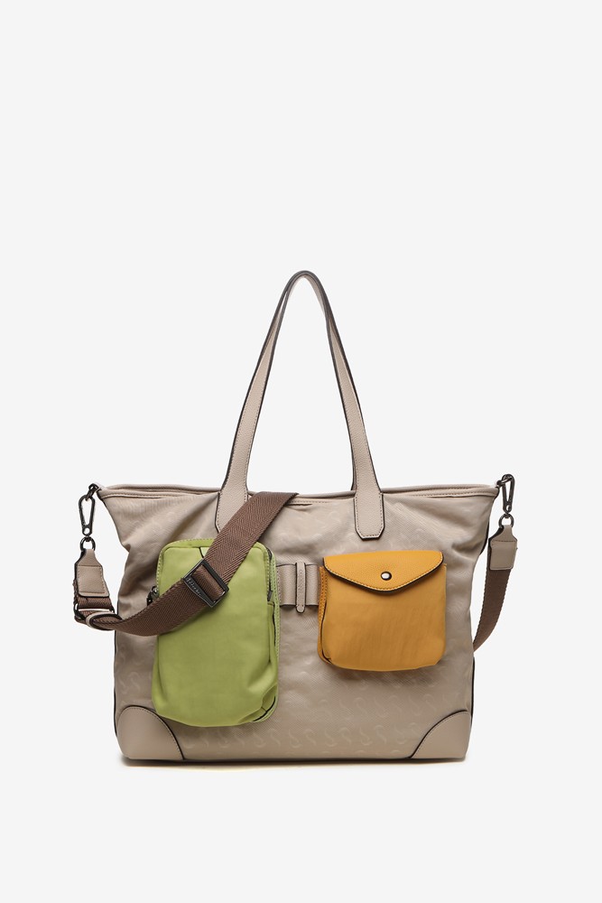Abbacino Bolso Shopper De Mujer En Nylon Camel