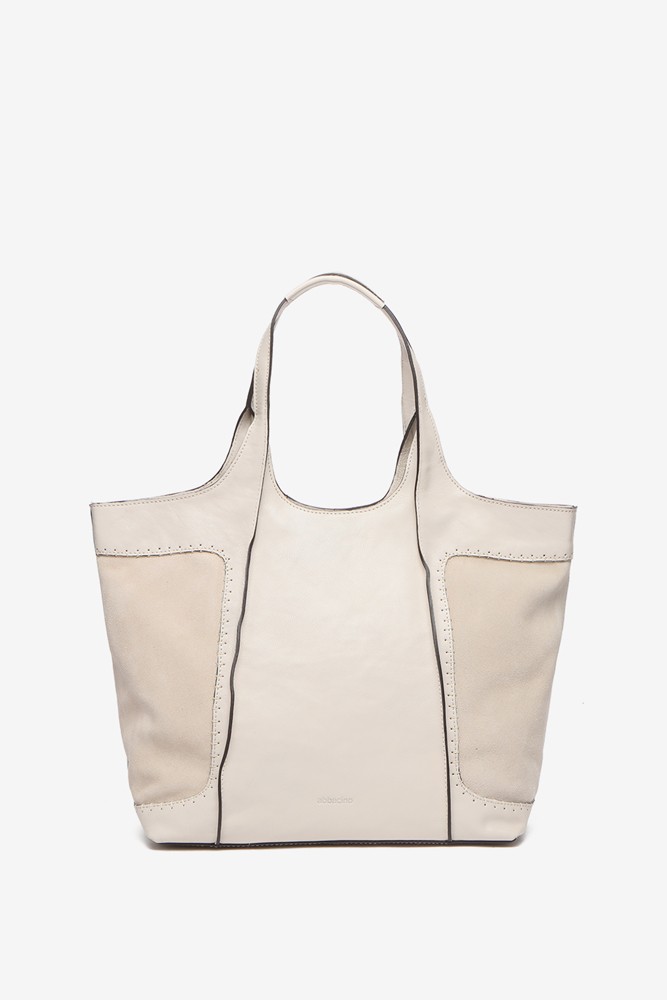 Abbacino Bolso Shopper De Piel En Beige