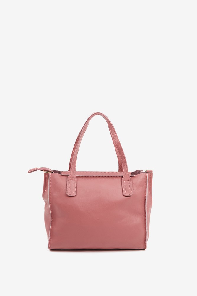 Abbacino Bolso Shopper Pequeño En Piel Rosa