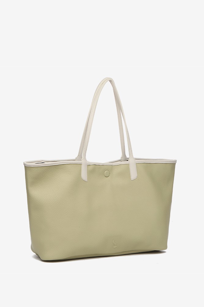 Abbacino Bolso shopper reversible en verde