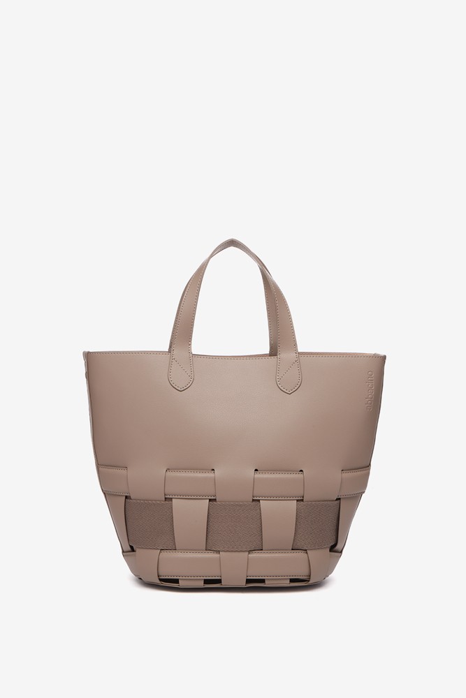 Abbacino Bolso Shopper Trenzado En Taupe