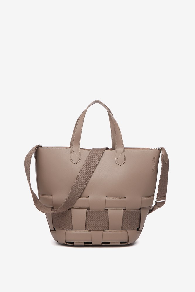 Abbacino Bolso Shopper Trenzado En Taupe