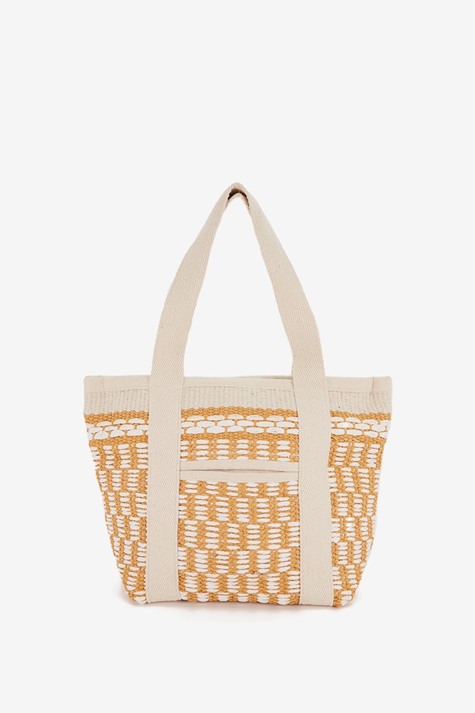 Abbacino Capazo Con Detalles En Blanco