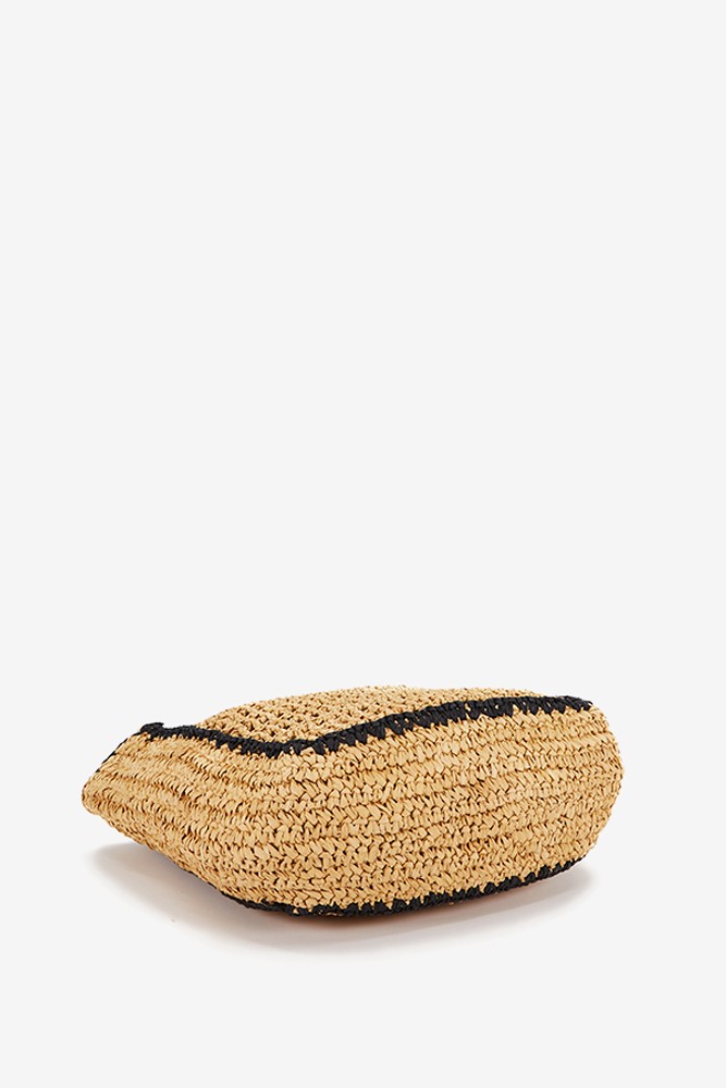 Abbacino Capazo De Playa Trenzado En Beige