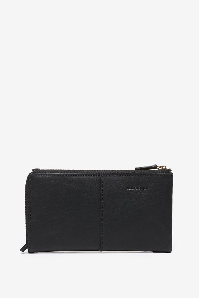 Abbacino Cartera Grande Con Solapa En Piel Negra