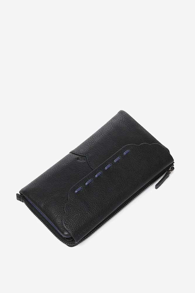 Abbacino Cartera Grande Con Solapa En Piel Negra