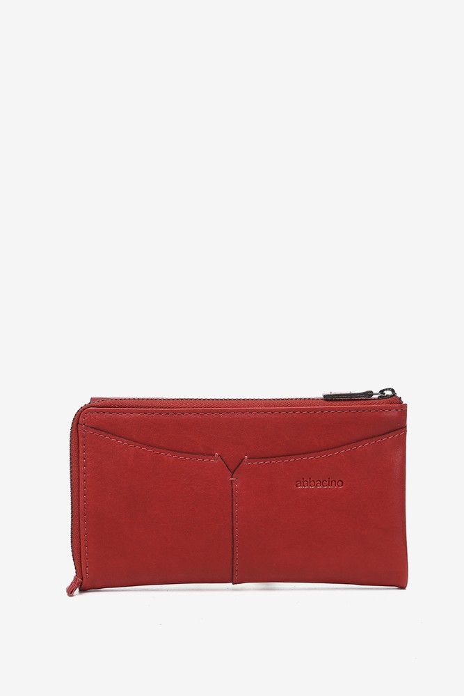 Abbacino Cartera Grande Con Solapa En Piel Roja