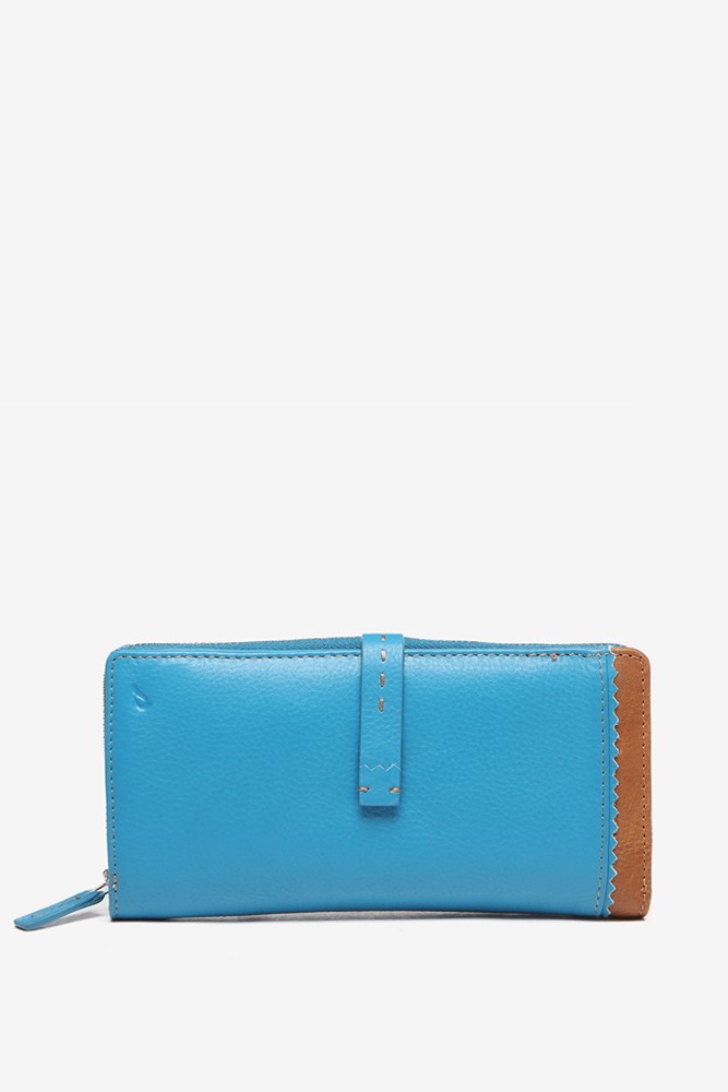 Abbacino Cartera Grande De Piel En Azul