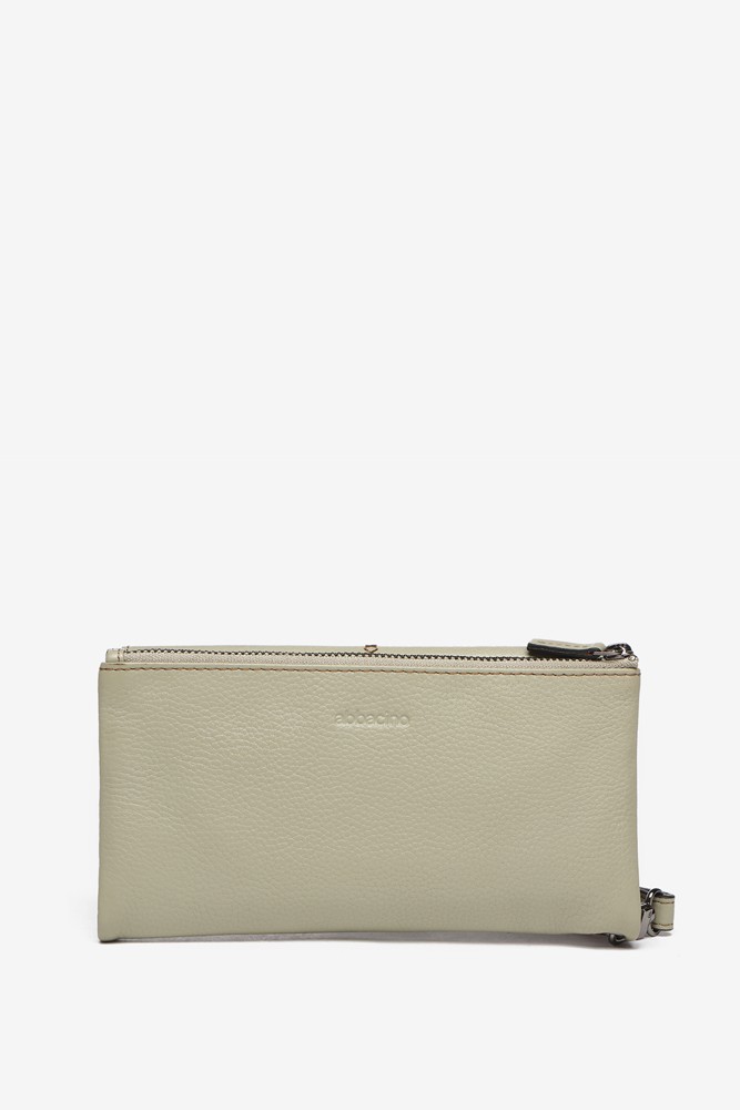 Abbacino Cartera Grande De Piel En Verde