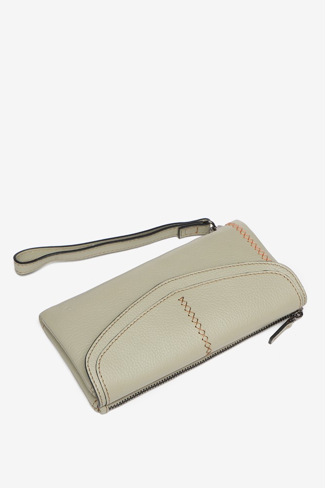 Abbacino Cartera Grande De Piel En Verde