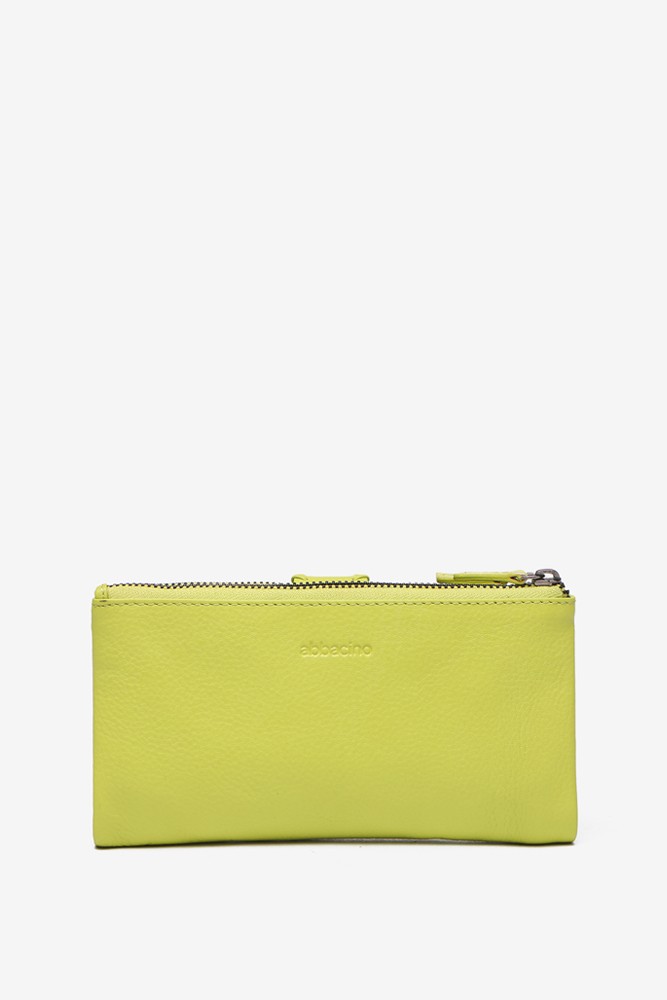 Abbacino Cartera Grande De Piel En Verde
