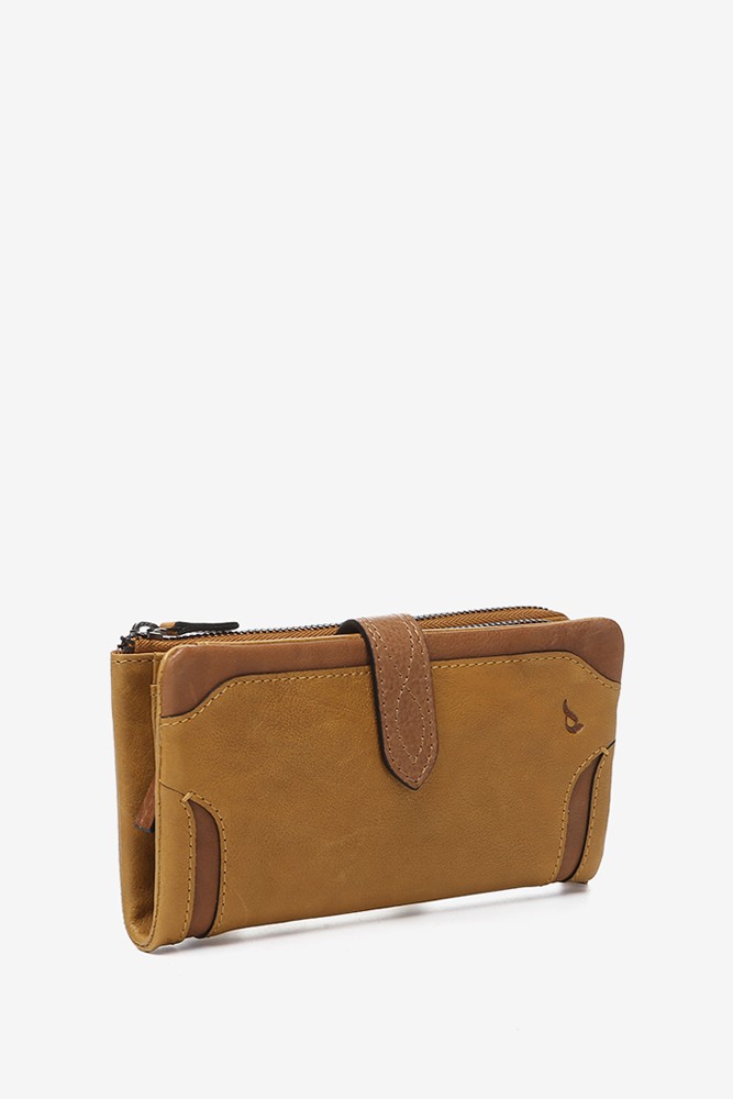 Abbacino Cartera grande en piel ámbar
