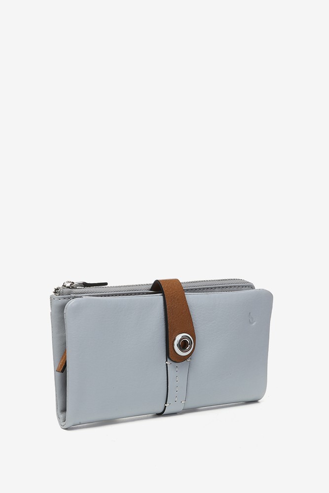 Abbacino Cartera grande en piel bicolor gris