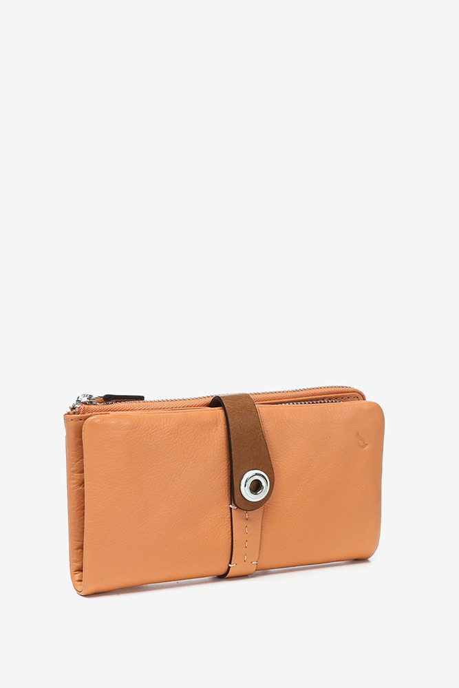 Abbacino Cartera Grande En Piel Bicolor Naranja