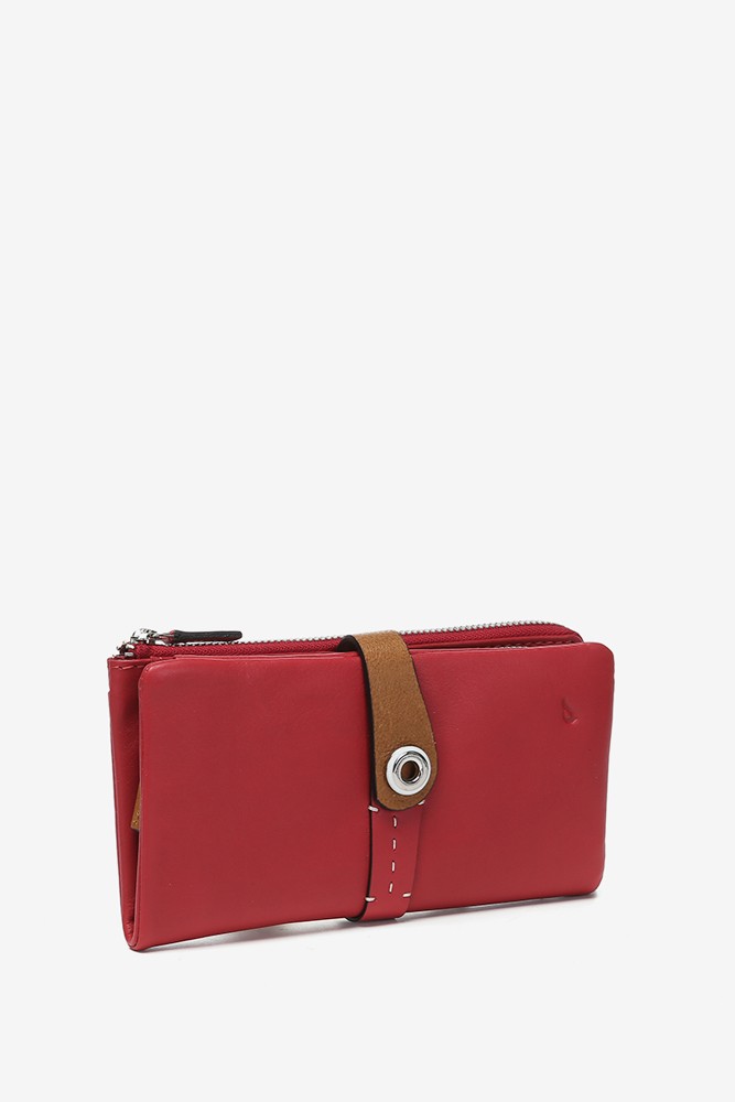 Abbacino Cartera grande en piel bicolor roja