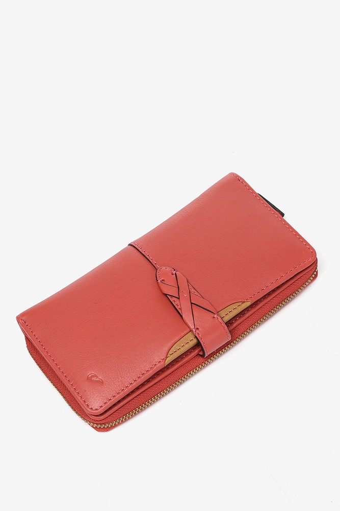 Abbacino Cartera Grande En Piel Coral