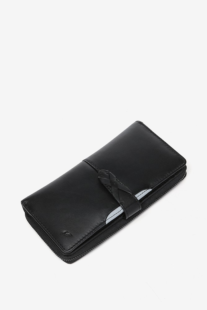 Abbacino Cartera Grande En Piel Negra