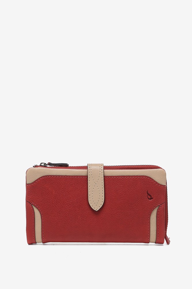 Abbacino Cartera Grande En Piel Roja