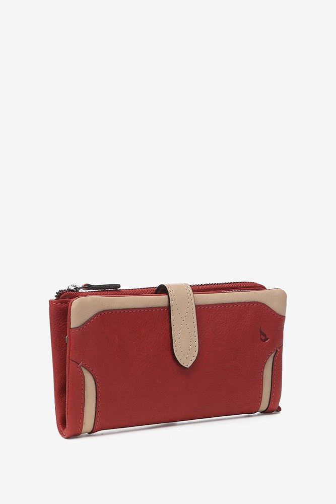 Abbacino Cartera grande en piel roja