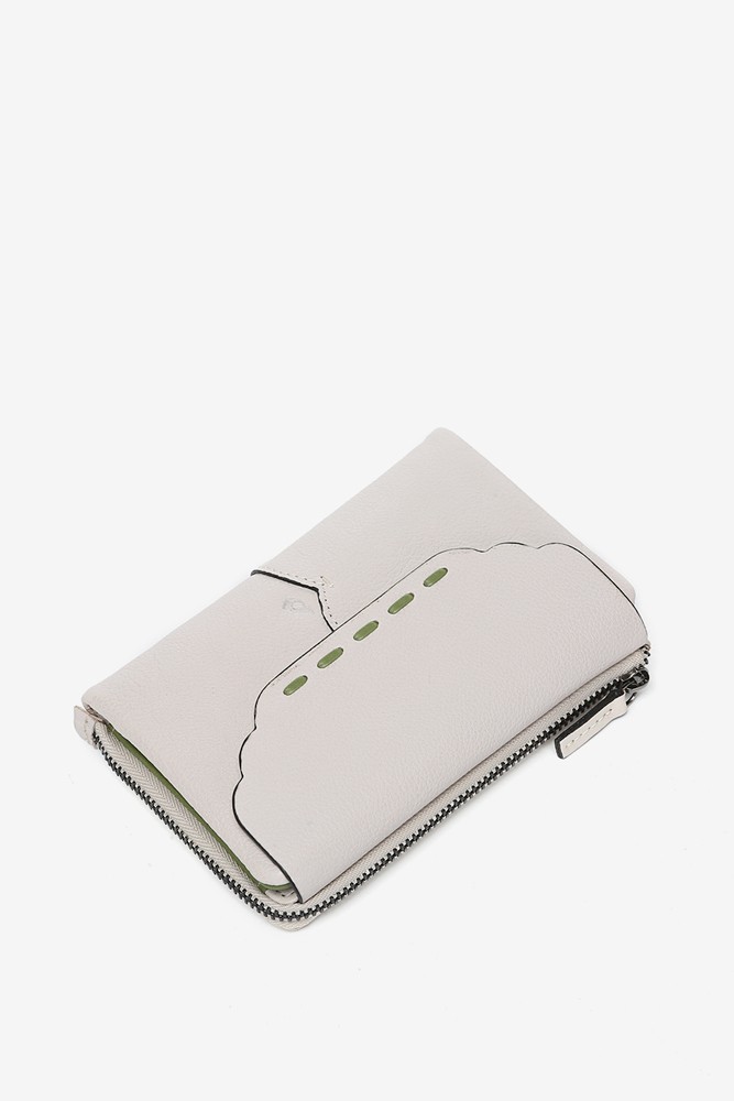 Abbacino Cartera Mediana Con Solapa En Piel Beige