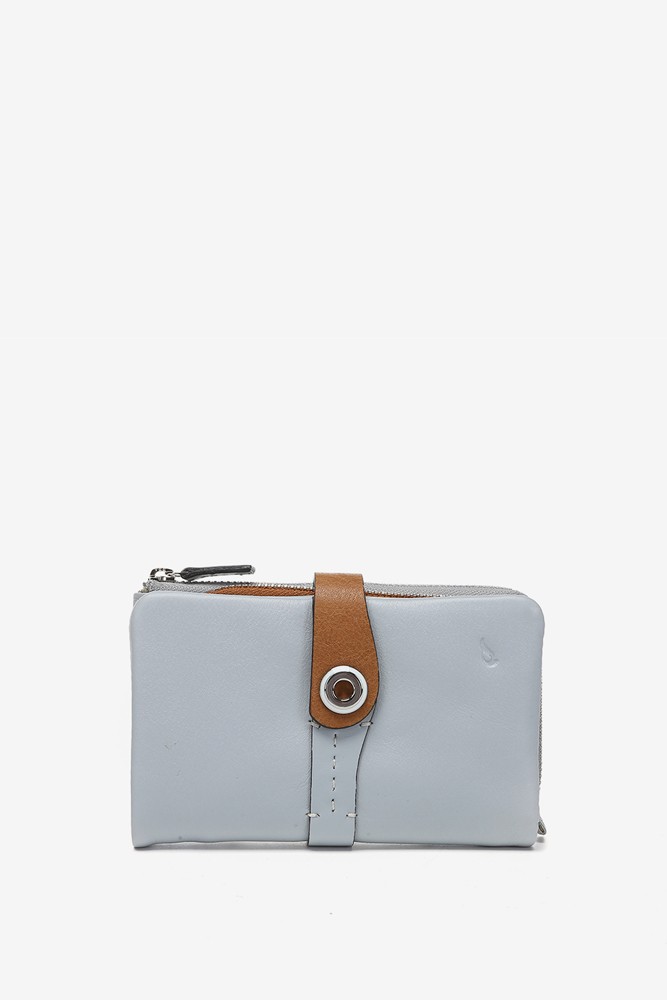 Abbacino Cartera Mediana En Piel Bicolor Gris